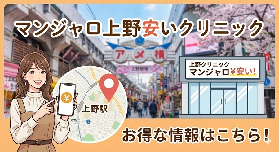 マンジャロ上野安いクリニックアイキャッチ