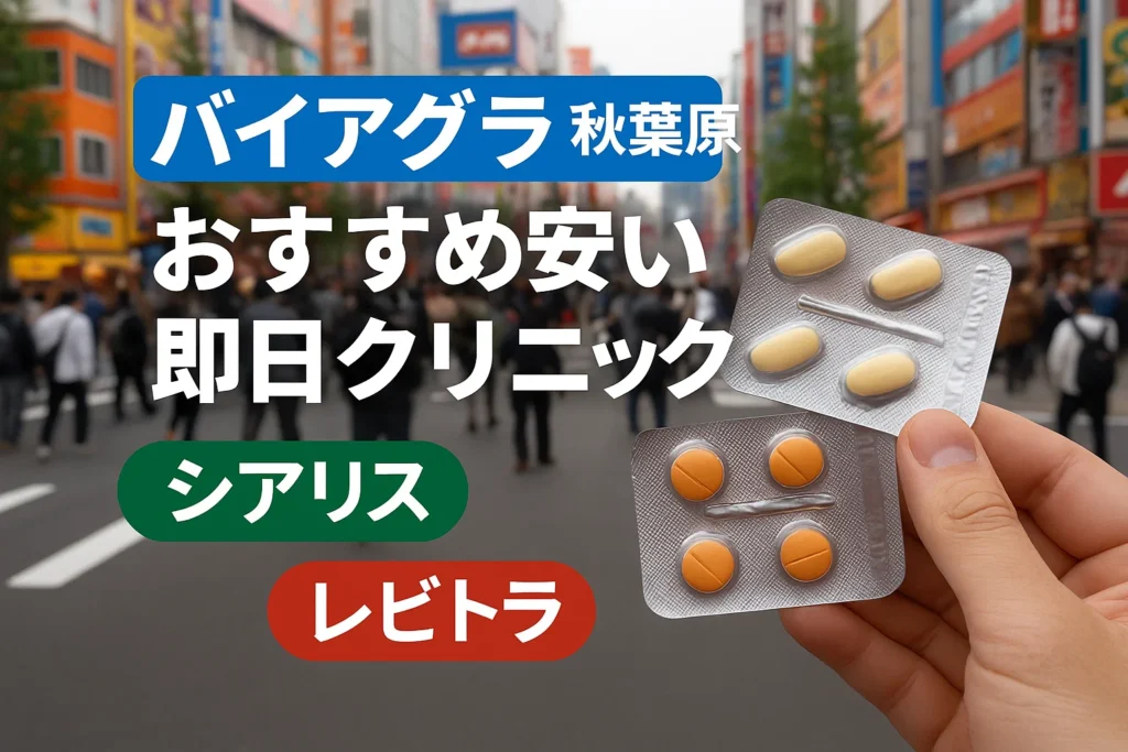 バイアグラ秋葉原おすすめ安い即日クリニック（シアリス・レビトラ）