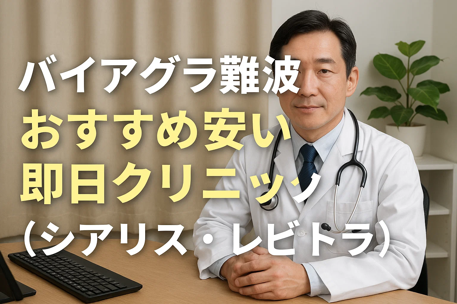 バイアグラ難波おすすめ安い即日クリニック（シアリス・レビトラ）